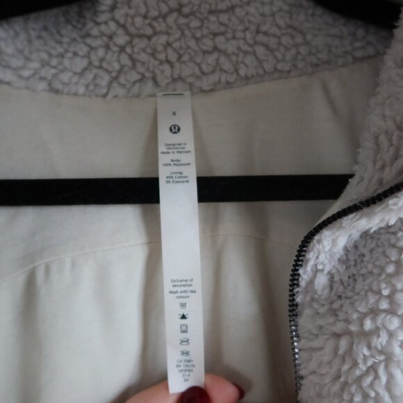 Lulu Lemon Cinchable Fleece Zip Up WHTO 4 - Picture 2 of 9